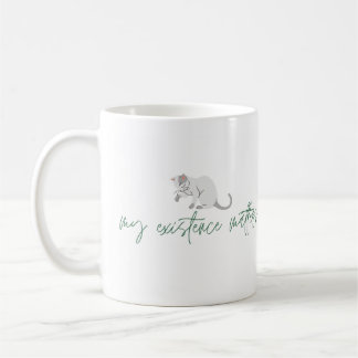 Bekräftelse Cat Mugg, "My Existence Matters" Kaffemugg
