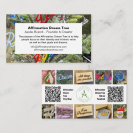 Bekräftelse Drömträd Foto Collage QR-kod Visitkort