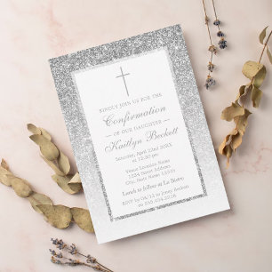 Bekräftelse eller förtjusning av elegant Glitter Inbjudningar
