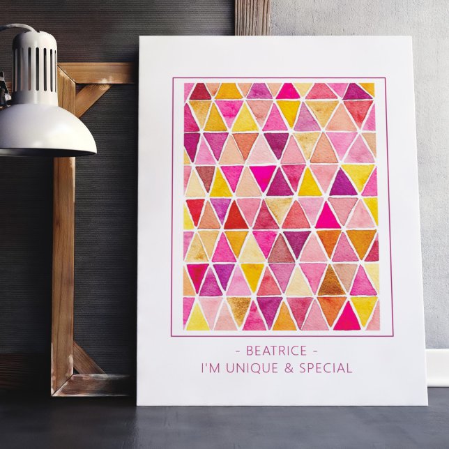 Bekräftelse för barn röd guld akvarell poster (Skapare uppladdad)