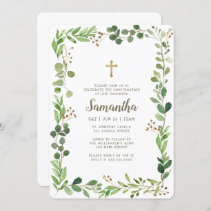 Bekräftelse för hennes vattenfärgsblad Kor Inbjudningar