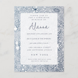 Bekräftelse från föreningen för den blå trädgårdsk vykort