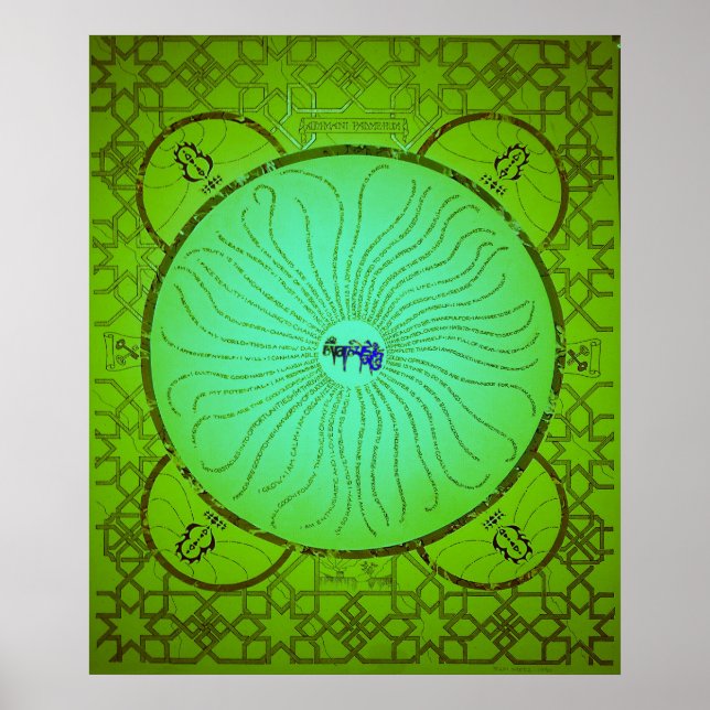 Bekräftelse Mandala Poster (Framsidan)
