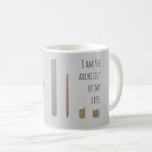 Bekräftelse mig förmiddag arkitekten av mitt liv kaffemugg