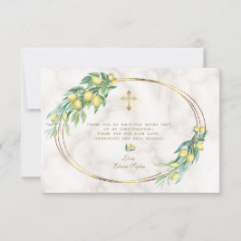 Bekräftelse på  Blommigt i Guld Marble Girl Tack Kort