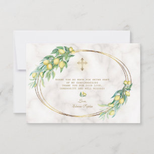 Bekräftelse på Blommigt i Guld Marble Girl Tack Kort