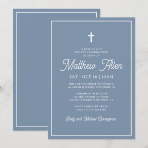 Bekräftelse på hans enkla Elegant Modern Kor Inbjudningar