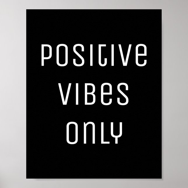 bekräftelse på positiv vibes svarta uppmuntran poster (Framsidan)