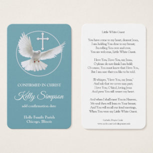 Bekräftelsebön Vitduva Visitkort
