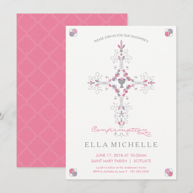 Bekräftelseinbjudan - beställnings- inbjudan, inbjudningar (Fram/baksida)