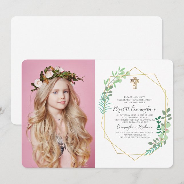 Bekräftelseinbjudan för geometrisk avskiljning frå inbjudningar (Fram/baksida)