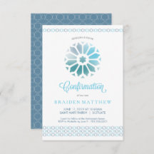 Bekräftelseinbjudan, pojkens bekräftelse i Inbjuda