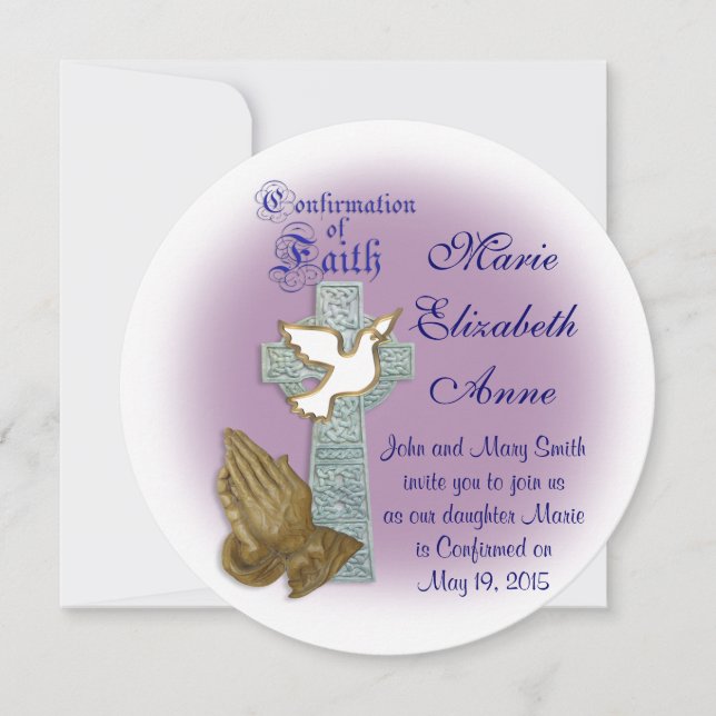 Bekräftelseinbjudan till Celtic kor Inbjudningar (Framsida)