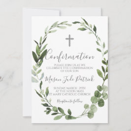 Bekräftelseinbjudan till Greenery Ram Inbjudningar