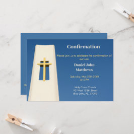 Bekräftelseinbjudan till Himmel Blue Heliga Kor Inbjudningar