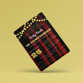 Bekräftelseinbjudan till Theater Ljus Guld Inbjudningar