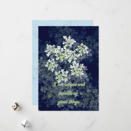 Bekräftelsekort med blommor i mörkens bakgrund julkort