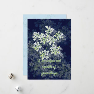 Bekräftelsekort med blommor i mörkens bakgrund julkort