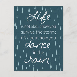 Bekräftelsemeddelande i Rain-inspirationcitattecke Vykort