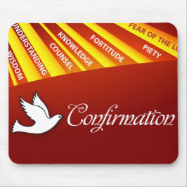 Bekräftelsemottagningsdova för grattisar med Guld Musmatta