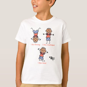 Bekräftelser för svarta pojkar t shirt