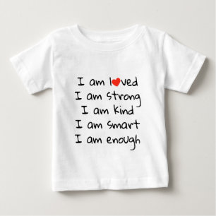Bekräftelser Heart Typography Red Black T Shirt
