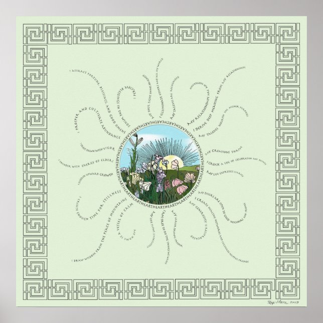 Bekräftelser med Storybook Sunrise Poster (Framsidan)