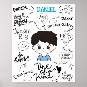 BEKRÄFTELSER PERSONLIG KIDS POSTER