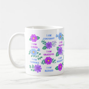 Bekräftelser Skapar Blommigten för Lila av egna of Kaffemugg