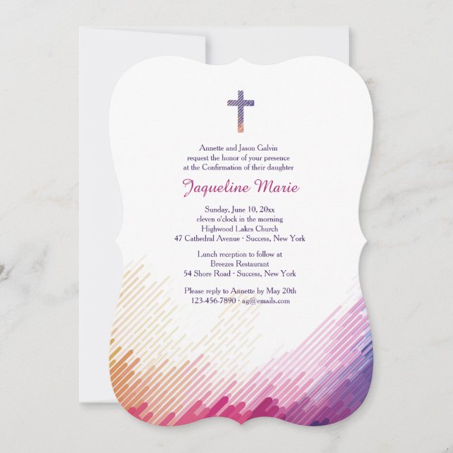 Bekräftelserbjudande för linjer inbjudningar (Framsida)