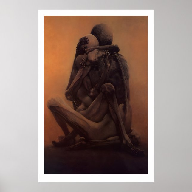 Beksiński konsttryck Gothic Horror Surrealistisk Poster (Framsidan)