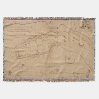 Bekväm kast med Lexington 1775 defensiv plan  Filt