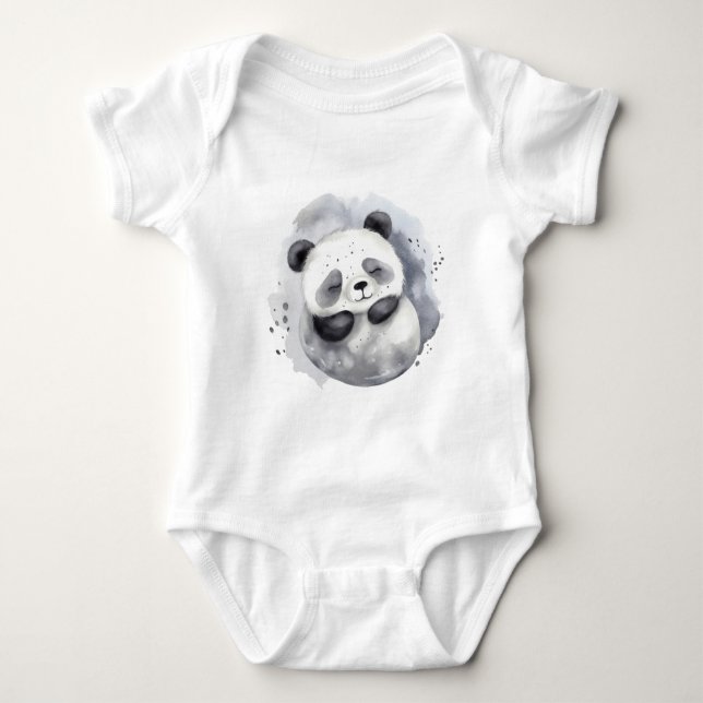 Bekväm Panda T Shirt (Framsida)