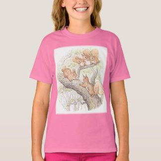 Bekväma fem ekorrar Girls' T-shirt