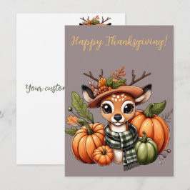 Bekväma Watercolor-kort för Happy thanksgiving Hjo