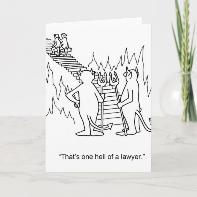 Bekvämny Lawyer Greeting Card Kort (Framsida)