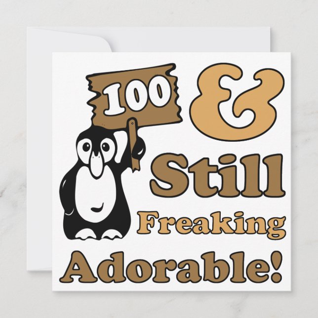 Bekvämt 100:e födelsedagen kort (Framsida)