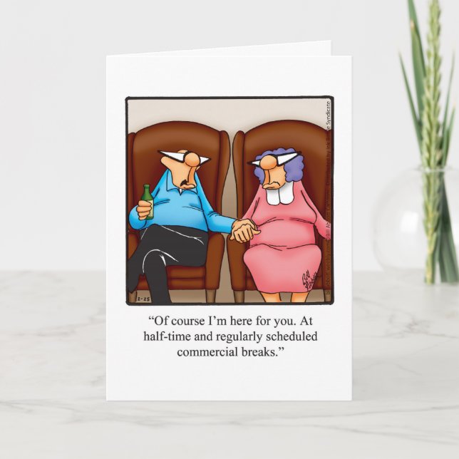 Bekvämt årsjubileum Humor-hälsningskort Kort (Framsida)
