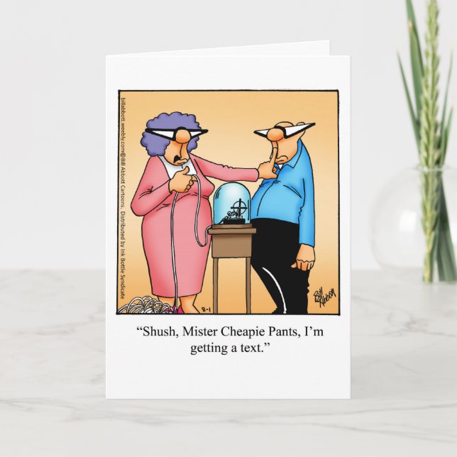 Bekvämt årsjubileum Humor-hälsningskort Kort (Framsida)