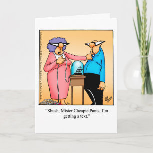 Bekvämt årsjubileum Humor-hälsningskort Kort