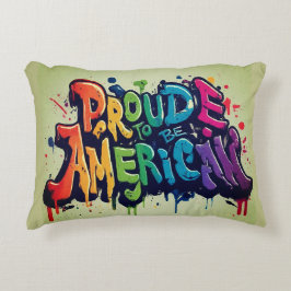 Bekvämt att vara amerikan prydnadskudde