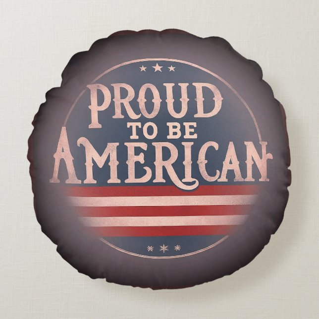 "Bekvämt att vara amerikan Rund Kudde (Framsidan)