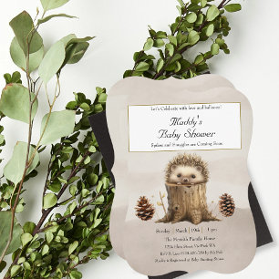 Bekvämt barn i Baby Hedgehog Inbjudningar