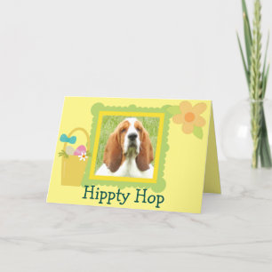 Bekvämt Basset Hound Påsk-hälsningskort Helgkort