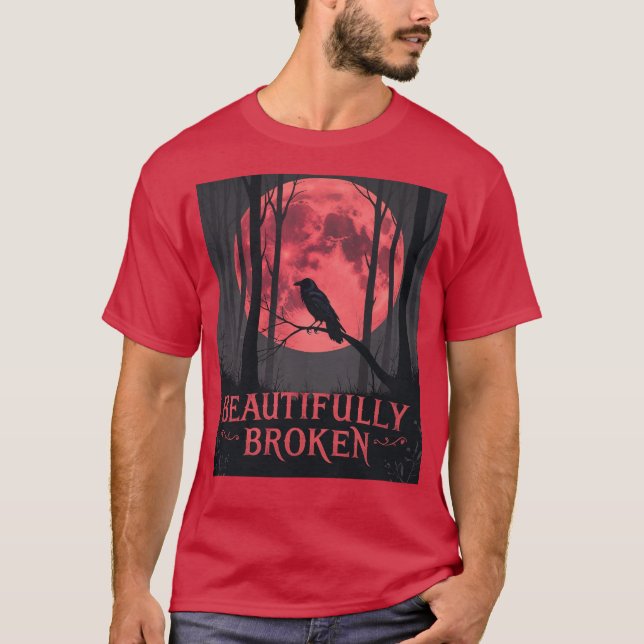 Bekvämt bruten - Blood Måne Rave T Shirt (Framsida)