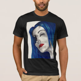 Bekvämt bruten Fantasy Girl Horror Gothic Art T Shirt
