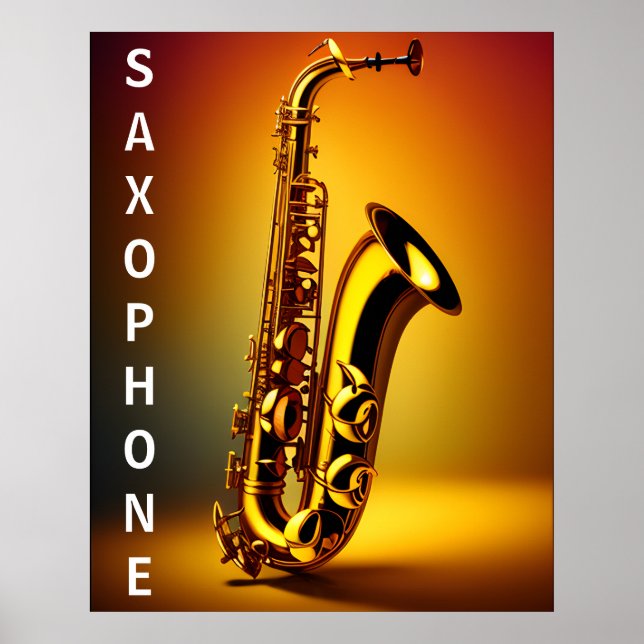 Bekvämt crawlad saxofonshimingsdetalj poster (Framsidan)