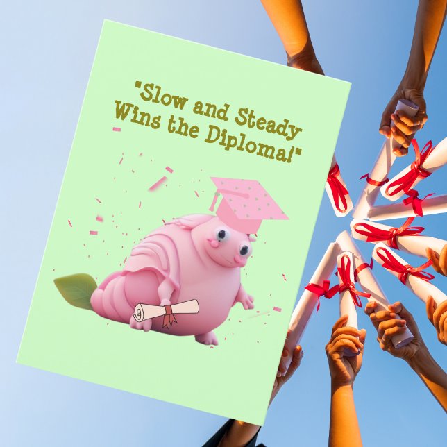 Bekvämt Cute Snigel Studenten-hälsningskort Julkort (Skapare uppladdad)