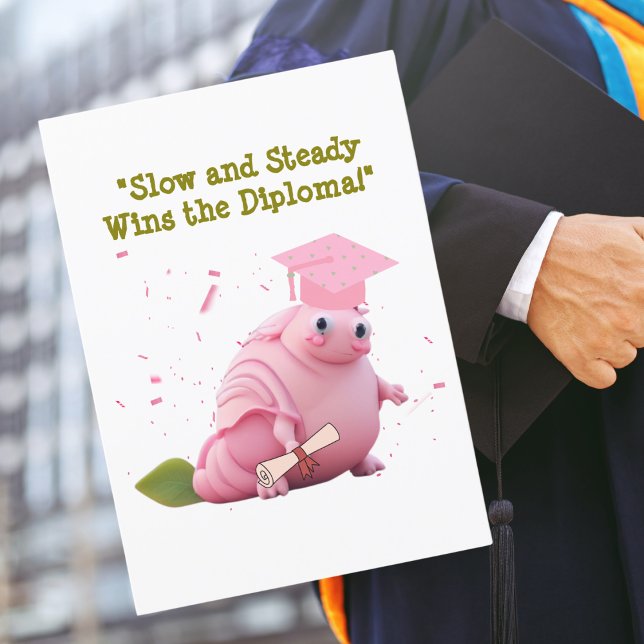 Bekvämt Cute Snigel Studenten-hälsningskort Julkort (Skapare uppladdad)