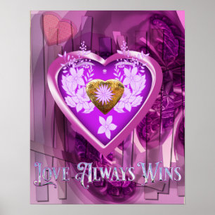 Bekvämt Designade Kärlek Win Poster